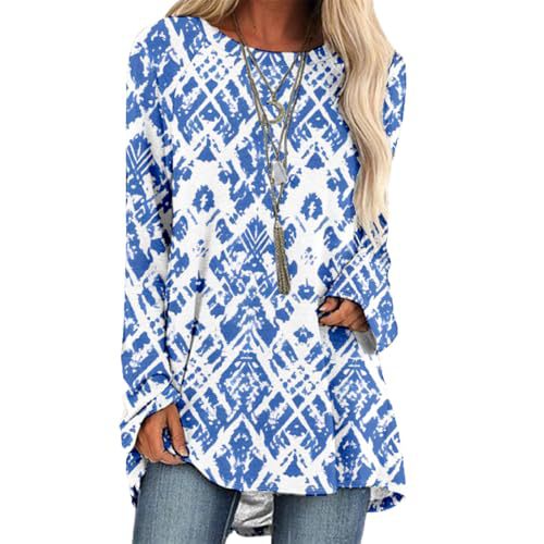 Women's Long Sleeve Floral Botanical Animal Print Top