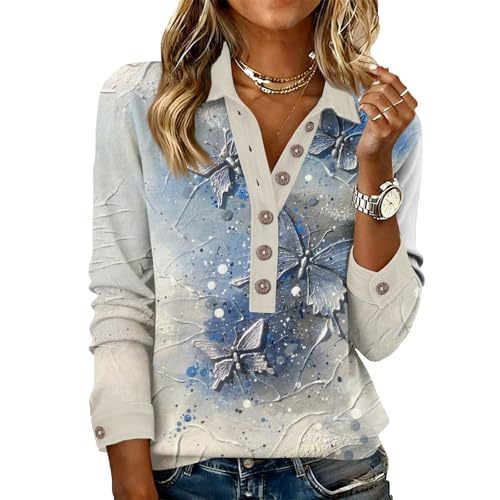 Women's Colorful Print Long Sleeve Shirt