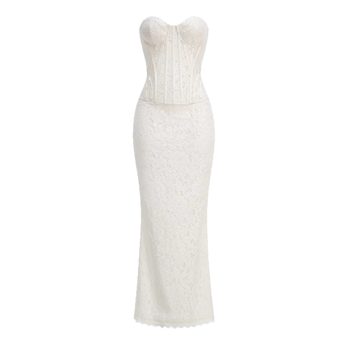 Lace Corset Bodycon Backless Tie Evening Dress