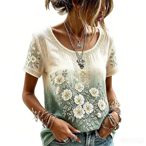 Summer Floral 3D Print Short Sleeve T-Shirt