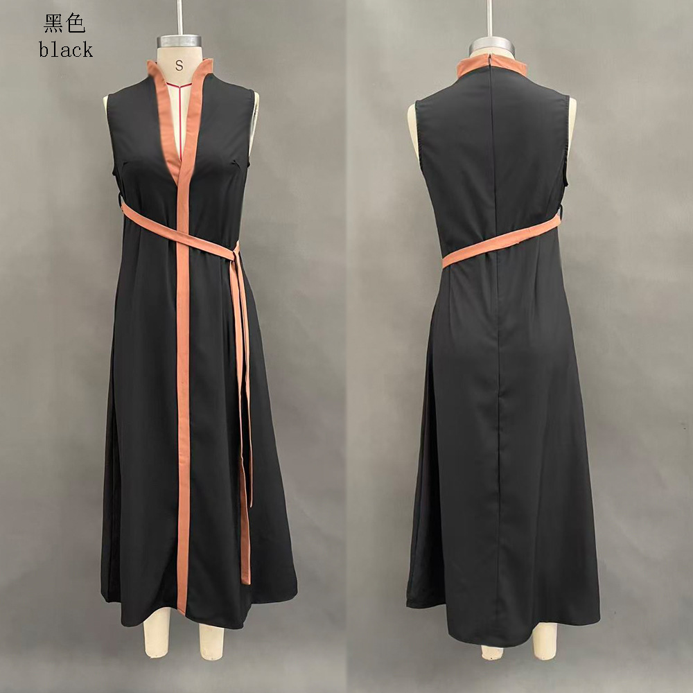 Color-Block Sleeveless Casual Dress