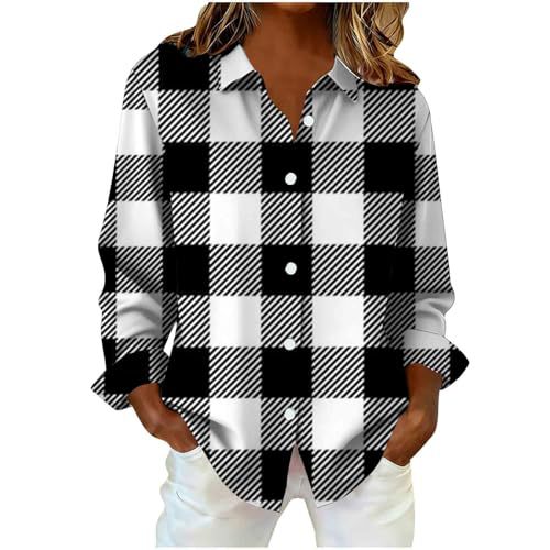 Women's Plaid Print Long Sleeve Shirt