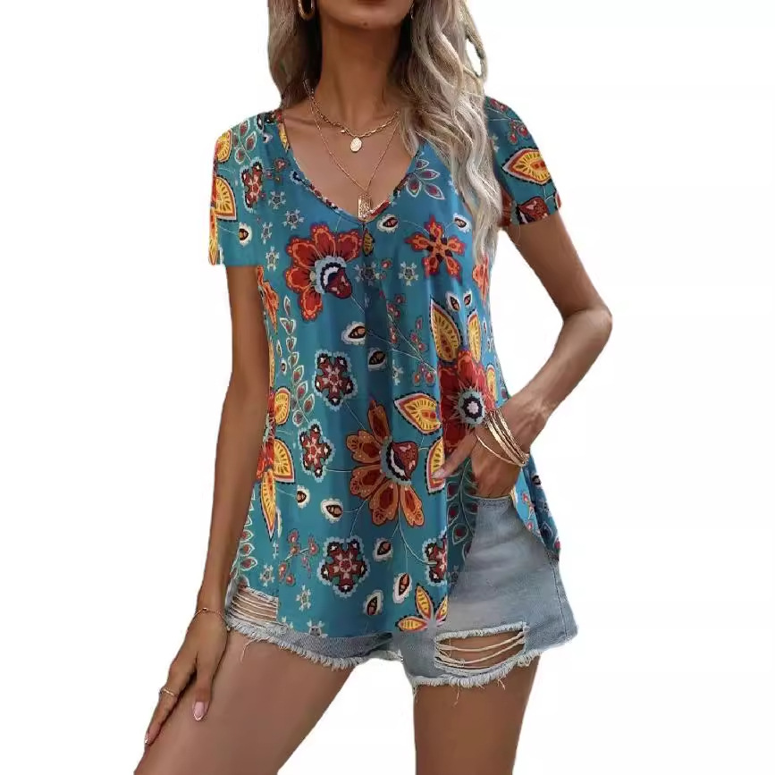 Women's V-Neck Short Sleeve T-Shirt