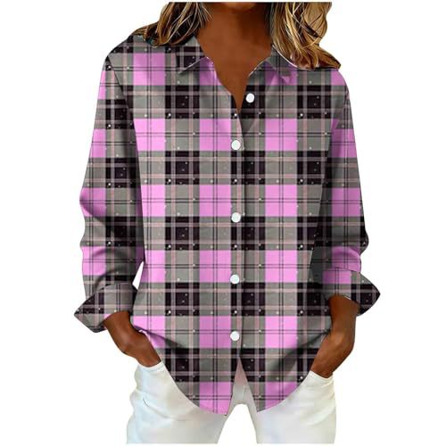 Women's Plaid Print Long Sleeve Shirt