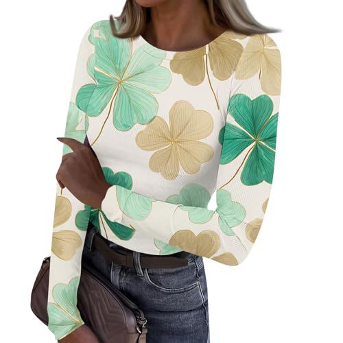 Colorful Striped Heart Print Long Sleeve Women's Top