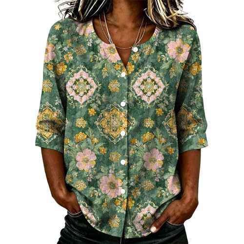 Women's Plaid Print Half-Sleeve Shirt
