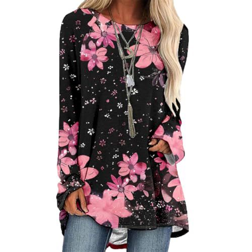 Women's Long Sleeve Floral Botanical Animal Print Top