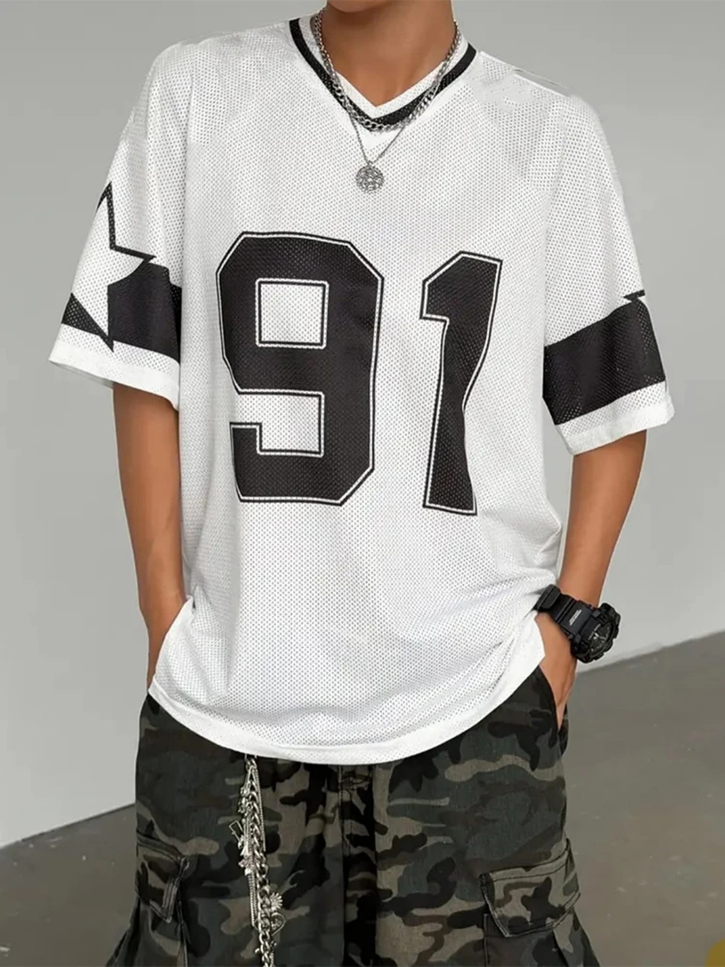 Summer Trendy Printed V-Neck Short-Sleeve T-Shirt