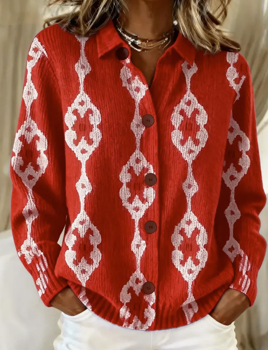 Women's Colorblock Starry Sky Print Long Sleeve Button-Front Shirt
