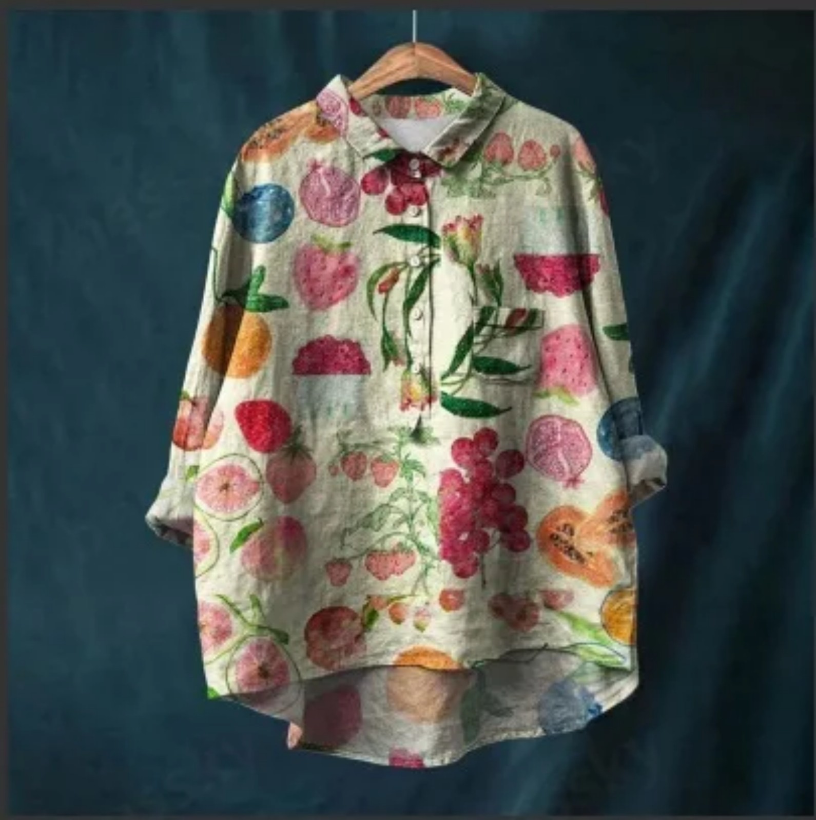 Women's Floral Print Long Sleeve Blouse