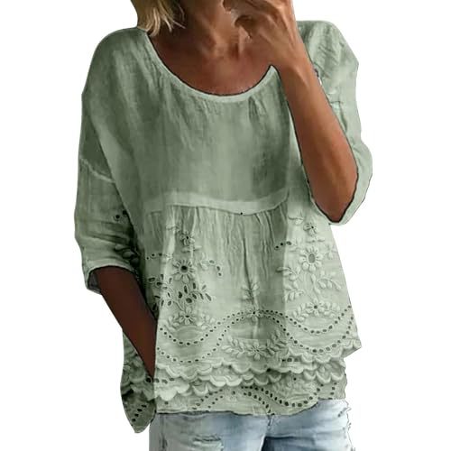 Women's Elegant Floral Print Half-Sleeve Pullover Blouse
