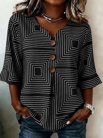 Women's Solid Print Rolled Sleeve Casual Shirt