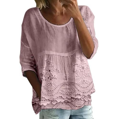 Women's Elegant Floral Print Half-Sleeve Pullover Blouse
