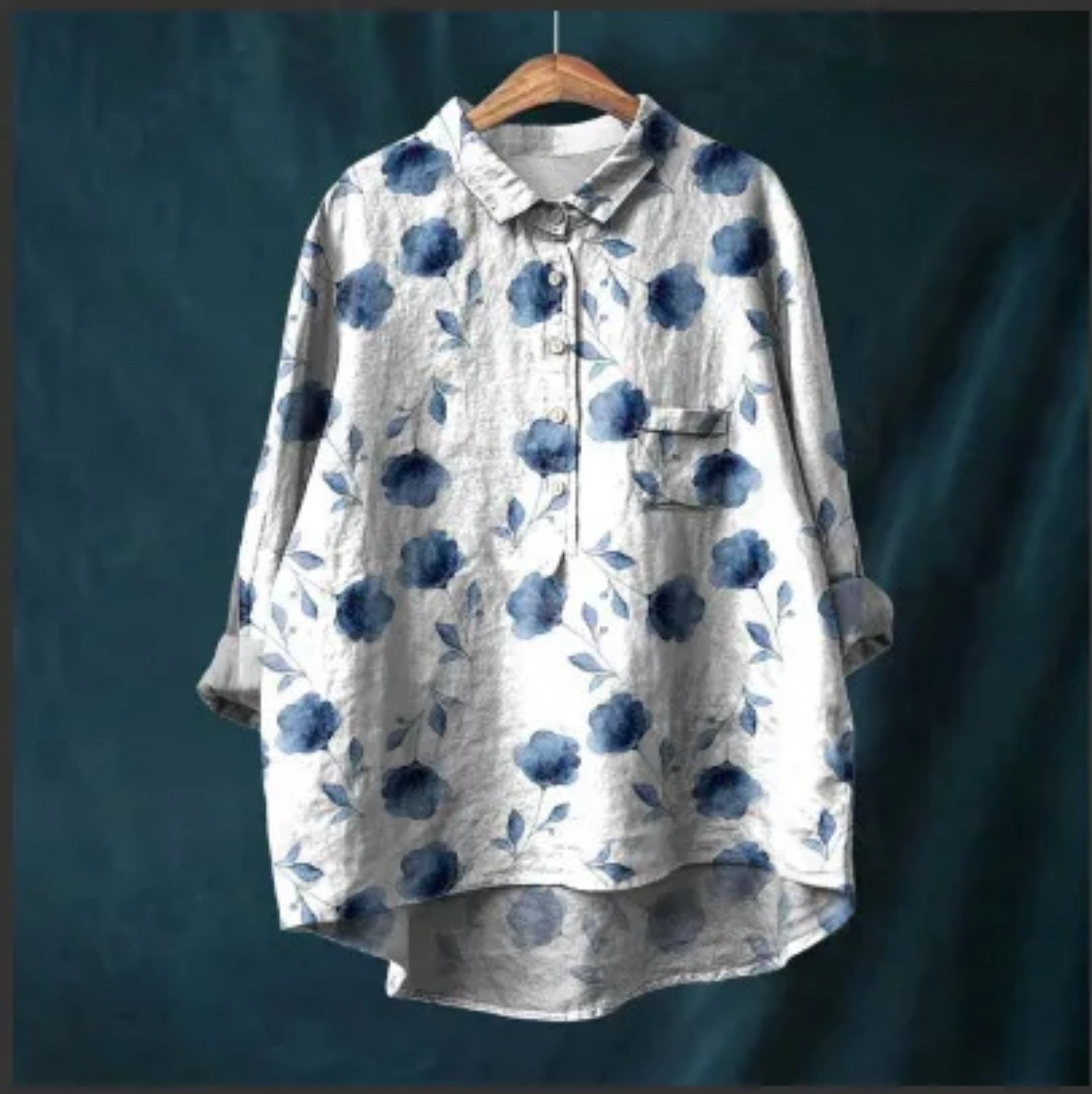 Women's Floral Print Long Sleeve Blouse