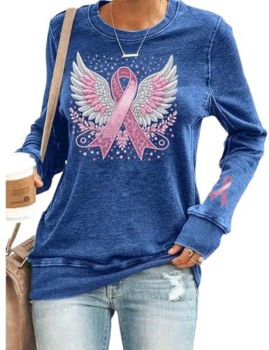 Wing Ribbon Print Long Sleeve Women's Top