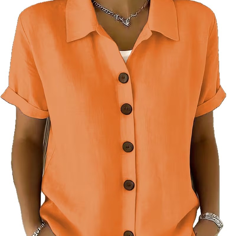 Women's Retro Short Sleeve Printed Blouse