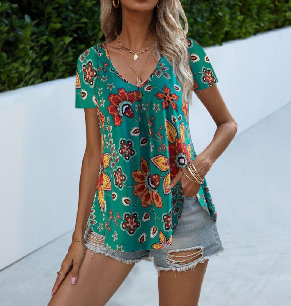 Women's V-Neck Short Sleeve T-Shirt