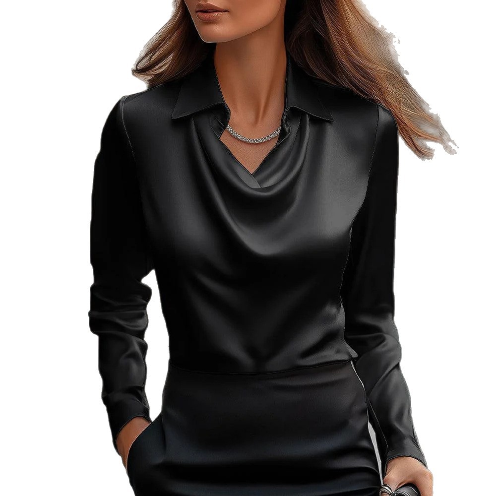 Elegant Draped Cowl Neck Blouse for Women