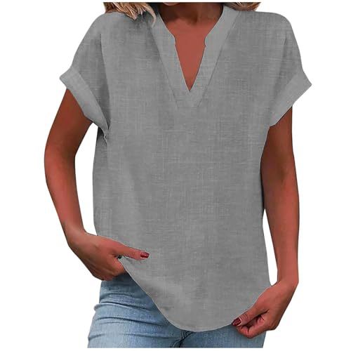 Solid Print V-Neck Long Sleeve Women's T-Shirt
