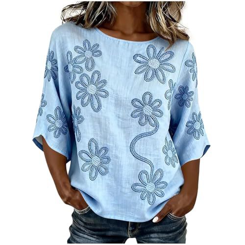 Plaid Floral Star Print Long Sleeve Women's Top