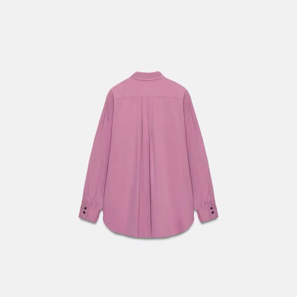Women's Minimalist Single-Breasted Two-Pocket Shirt