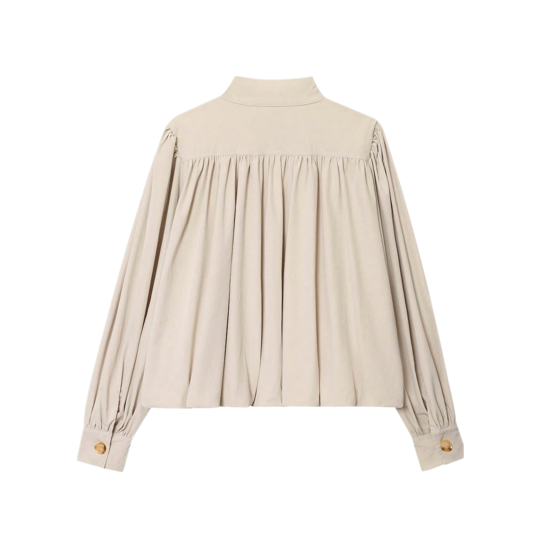 Women's Long Sleeve Solid Color Stand Collar Relaxed Fit Trench Coat