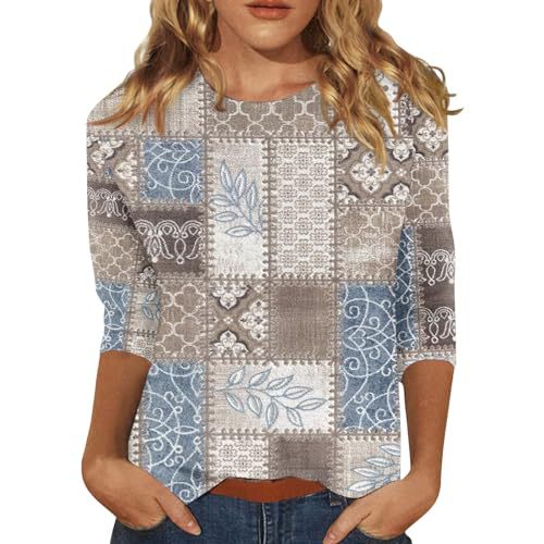 Leaf Floral Print Long Sleeve Casual Top