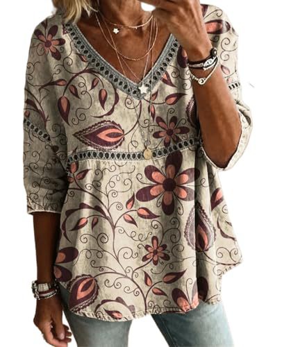 Women's Unique Floral Print Half-Sleeve Shirt