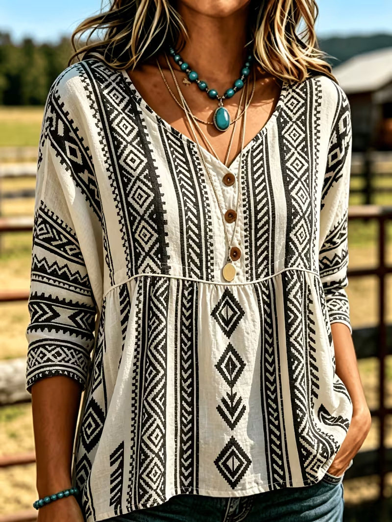 Women's Floral Print Short Sleeve Blouse