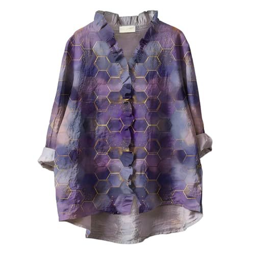 Women's Floral Daisy Print Long Sleeve Blouse
