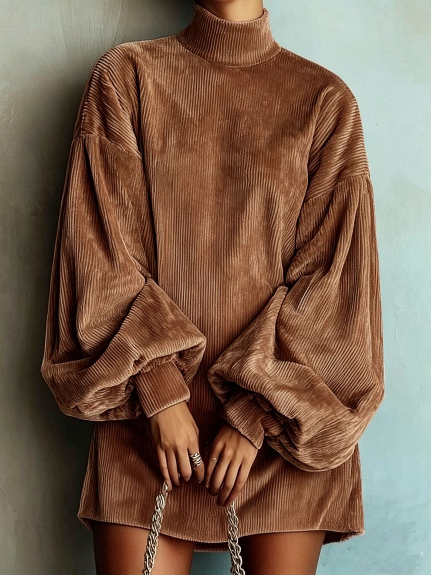 Women's Loose Lantern Sleeve A-Line Dress