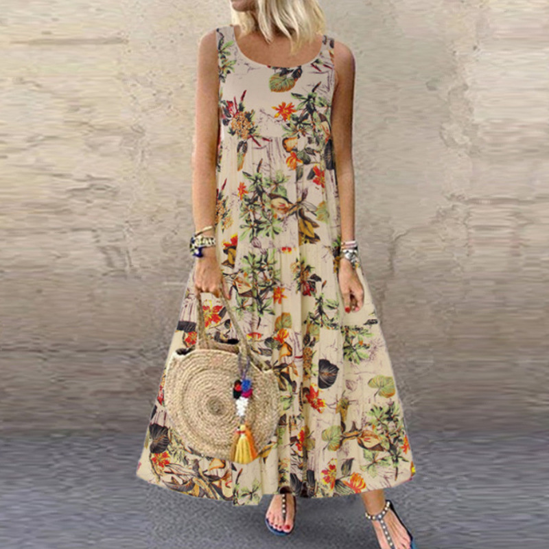 Women's Crewneck Tiered Cake Dress