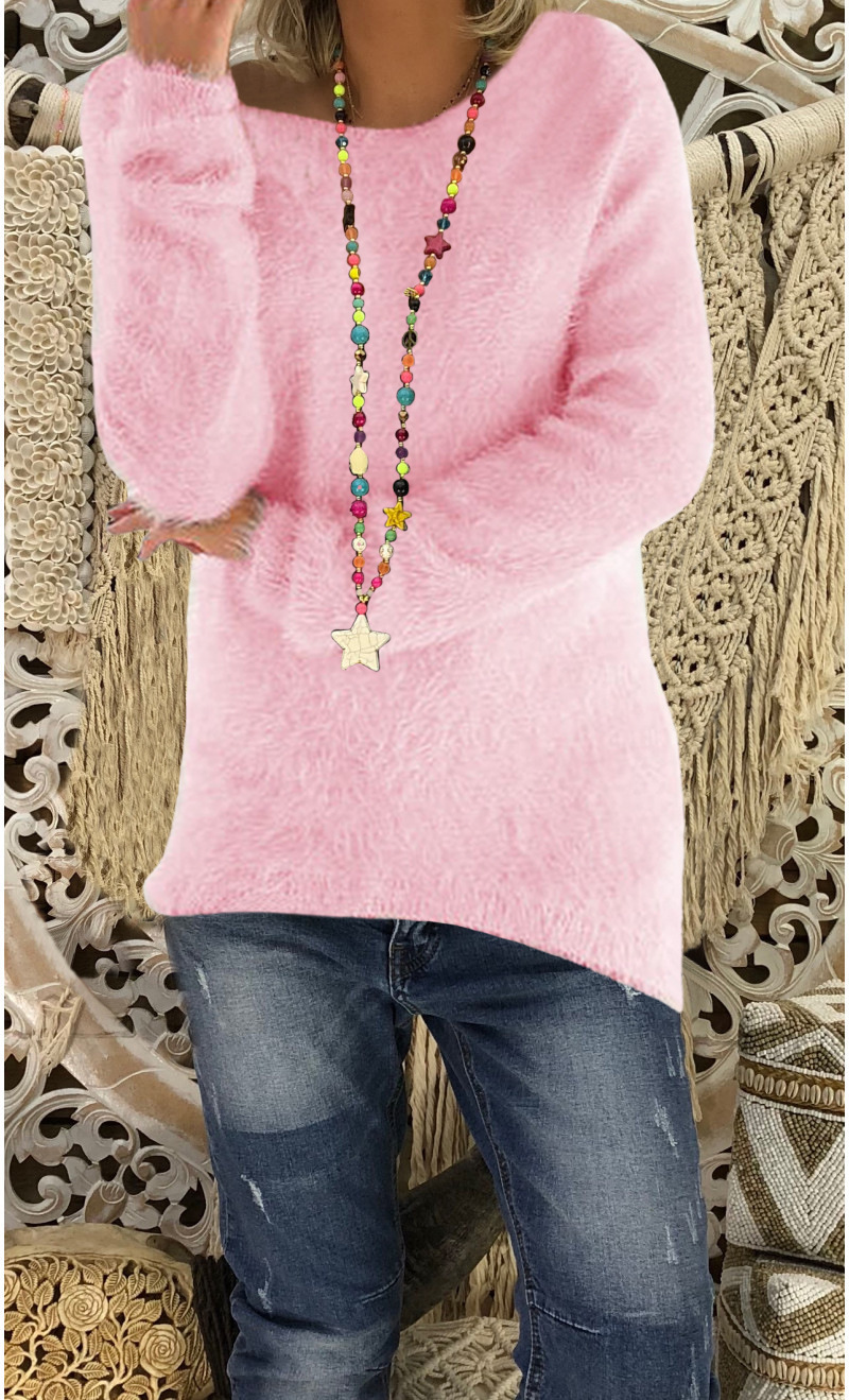 Women's Solid Color Long Sleeve Loose Knit Sweater