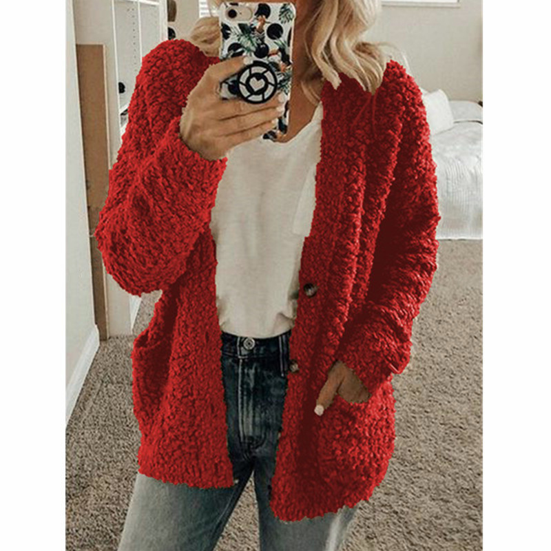 Women's Faux Shearling Coat Casual Loose Fit Plus Size