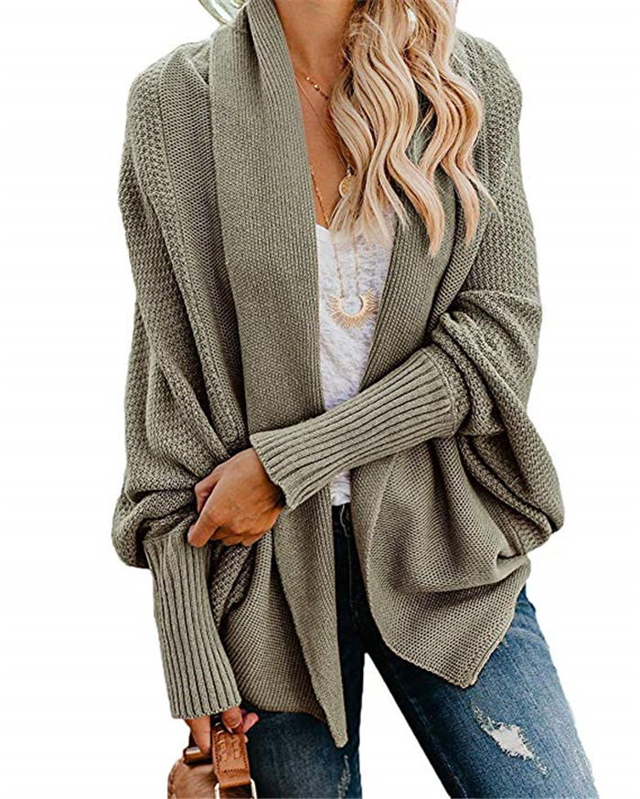 Women's Off-Shoulder Loose Knit Sweater Cardigan