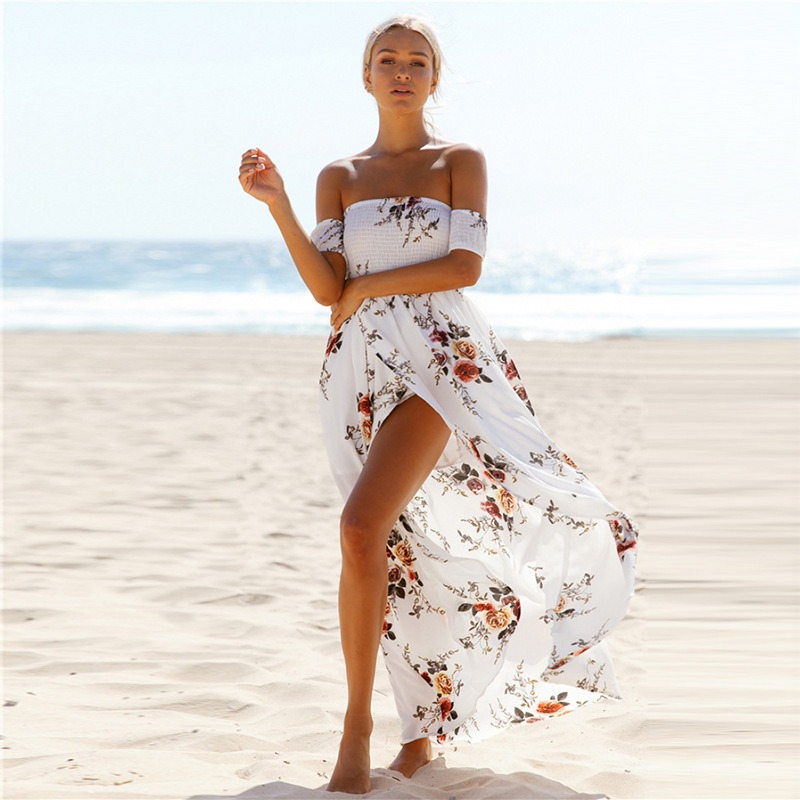 Elegant Slimming Summer Midi Dress with Sweetheart Neckline and Puff Sleeves