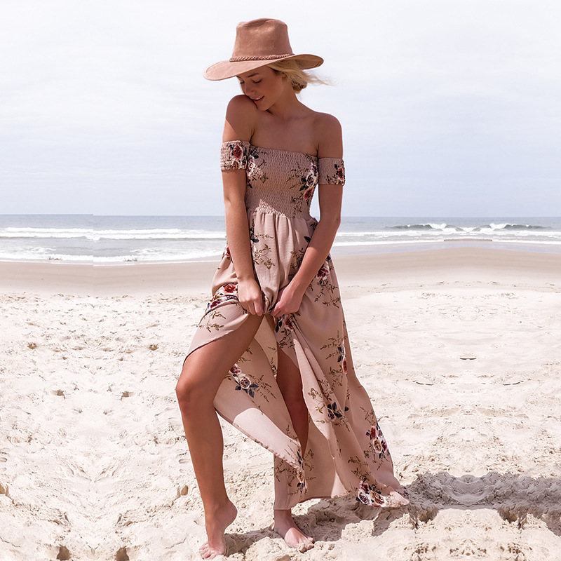 Elegant Slimming Summer Midi Dress with Sweetheart Neckline and Puff Sleeves