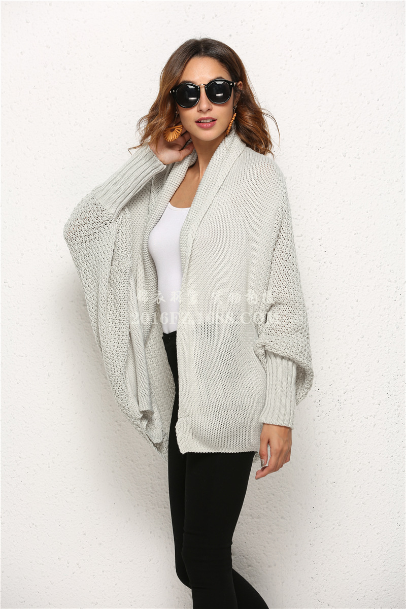 Women's Off-Shoulder Loose Knit Sweater Cardigan