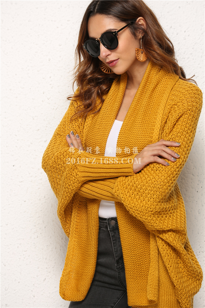 Women's Off-Shoulder Loose Knit Sweater Cardigan