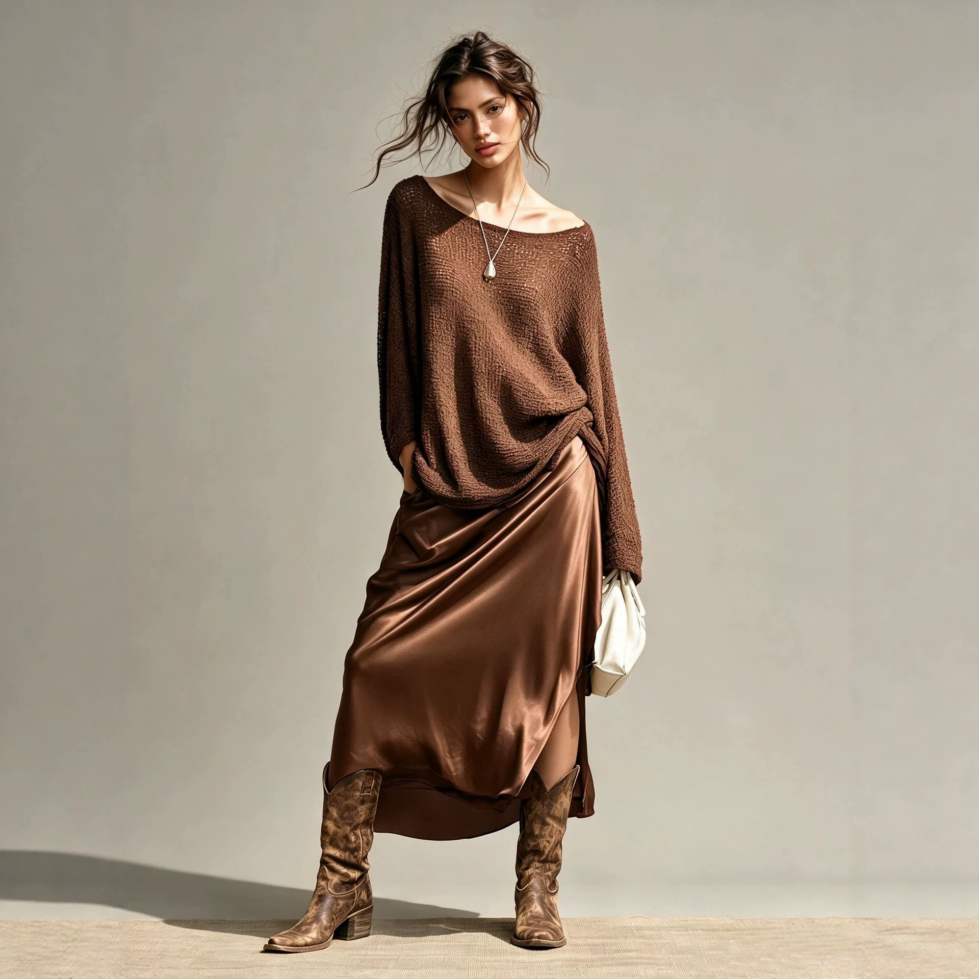 Women's Bohemian Off-Shoulder Top with Batwing Sleeves