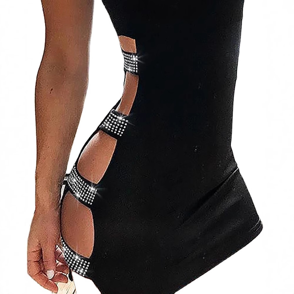 Women's Strapless Cutout Bodycon Mini Bandage Dress
