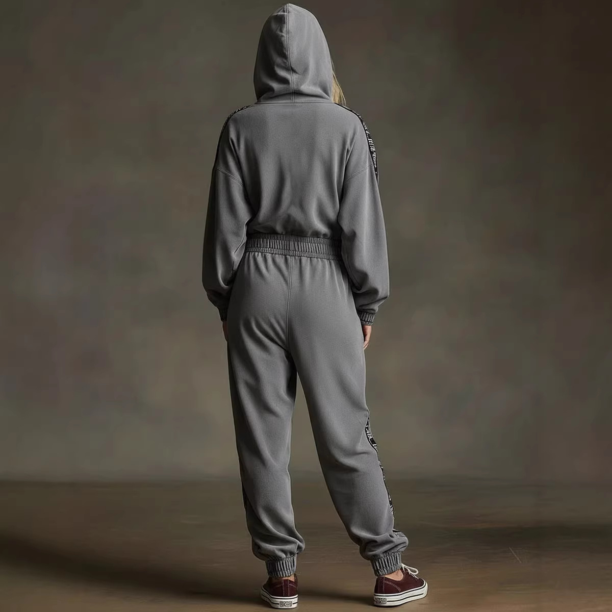 Women's Hooded Jumpsuit Casual Loose Streetwear Long Sleeve