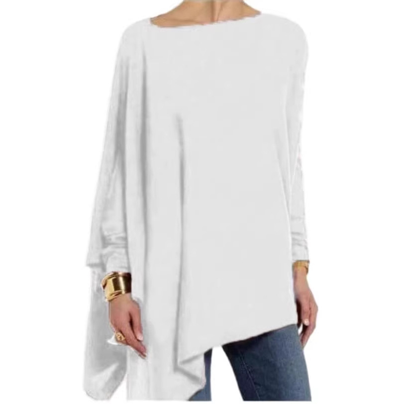 Women's Elegant Monochrome Print Long Trench Coat