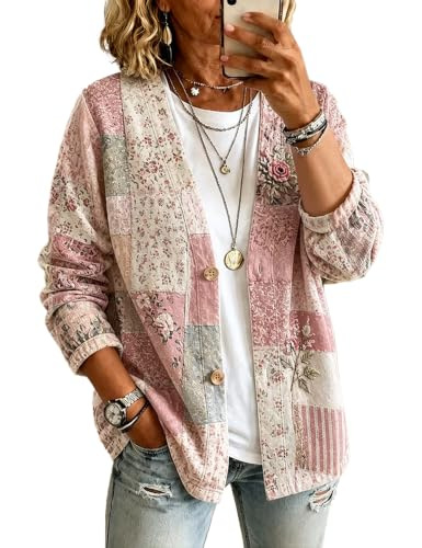 Women's Floral Print Midi Trench Coat with Stand Collar