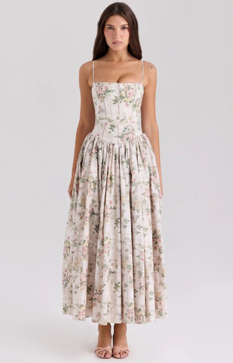 Elegant Slimming Floral Cami Dress