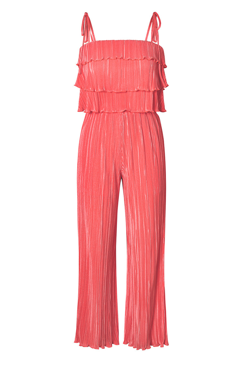 Women's Ruffled Tiered Cami Top and Pants Two-Piece Set