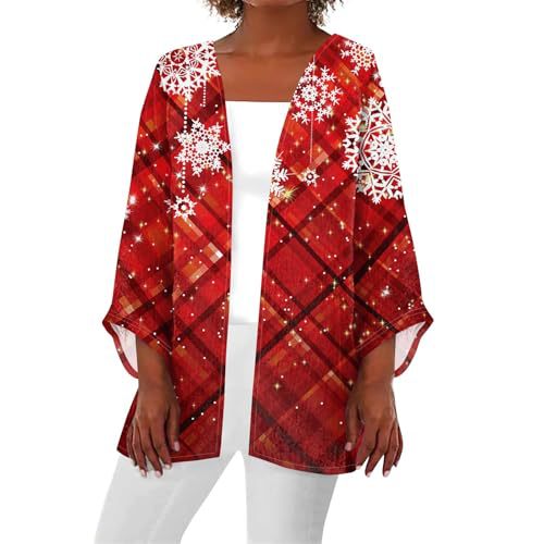 Women's Snowflake Plaid Sphere Print Long Trench Coat
