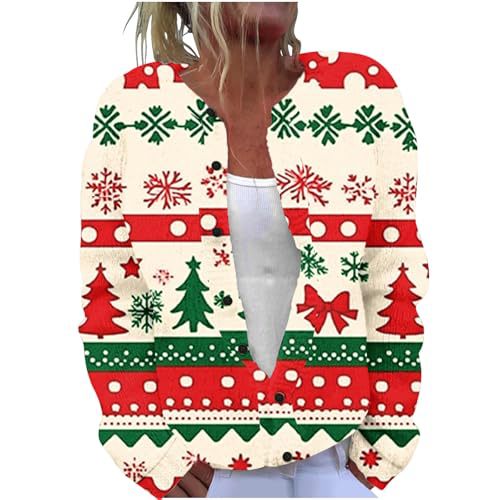 Women's Floral Leaf Print Button Cardigan Sweater