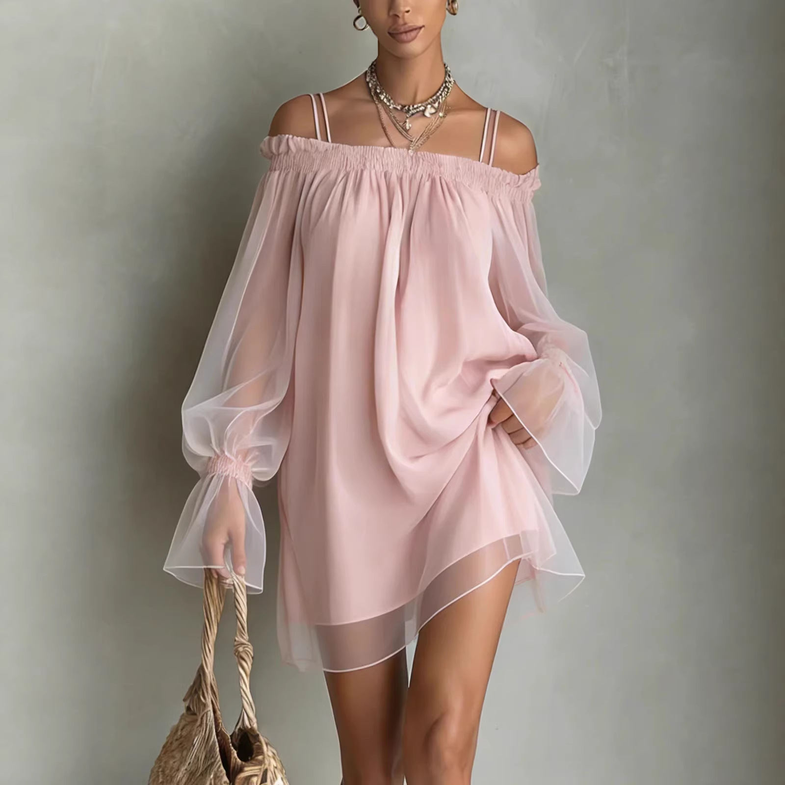 Off-Shoulder Ruched Bodycon Dress