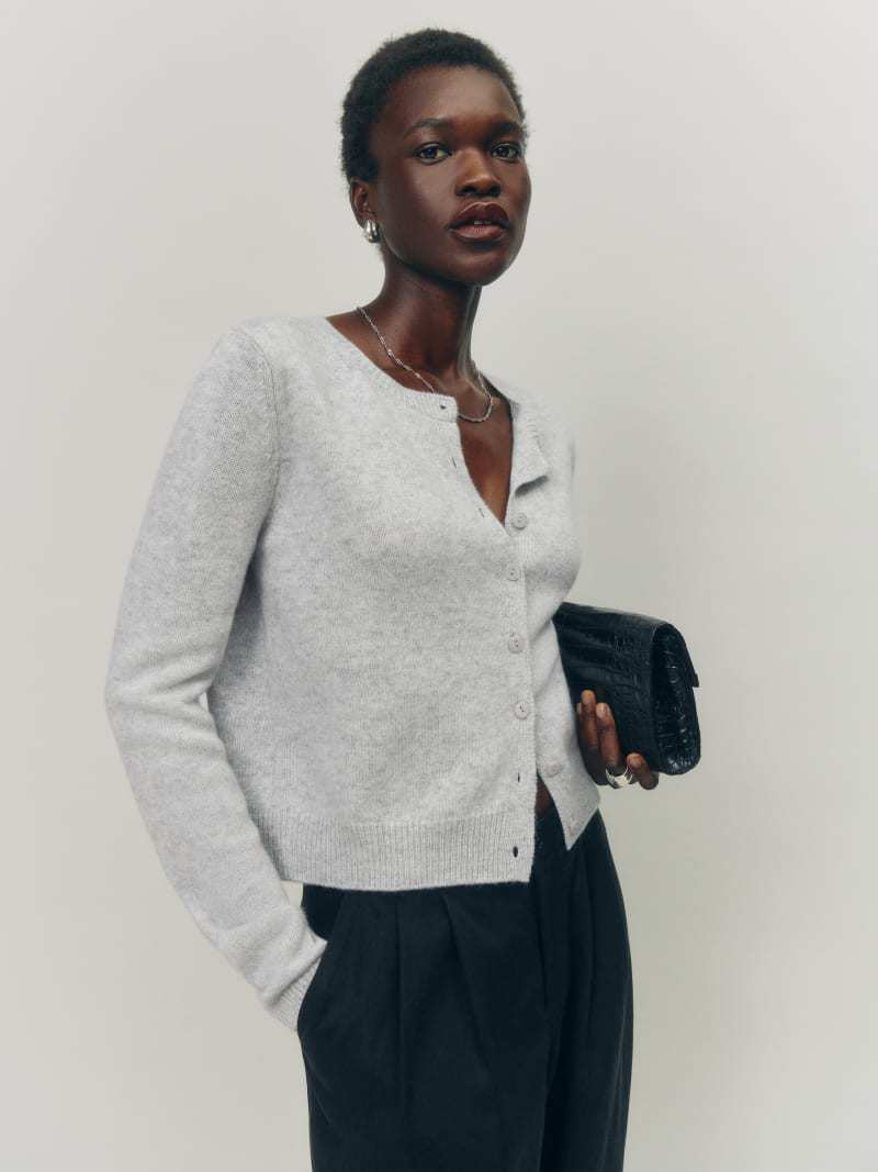 Women's Long Sleeve Button-Up Knit Cardigan